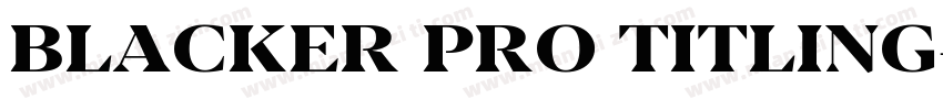Blacker Pro Titling字体转换